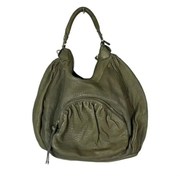 Botkier Bryant Leather Gray Green Hobo Shoulder Bag - Picture 1 of 9
